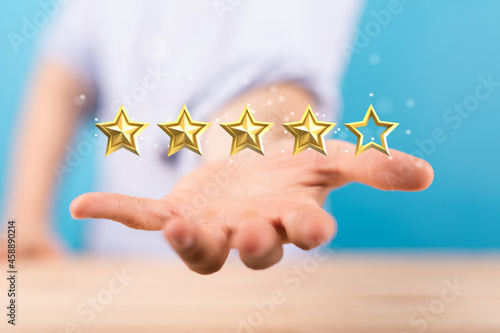 pointing five star symbol t...