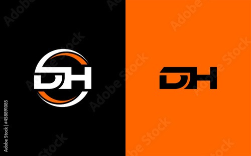DH Letter Initial Logo Design Template Vector Illustration