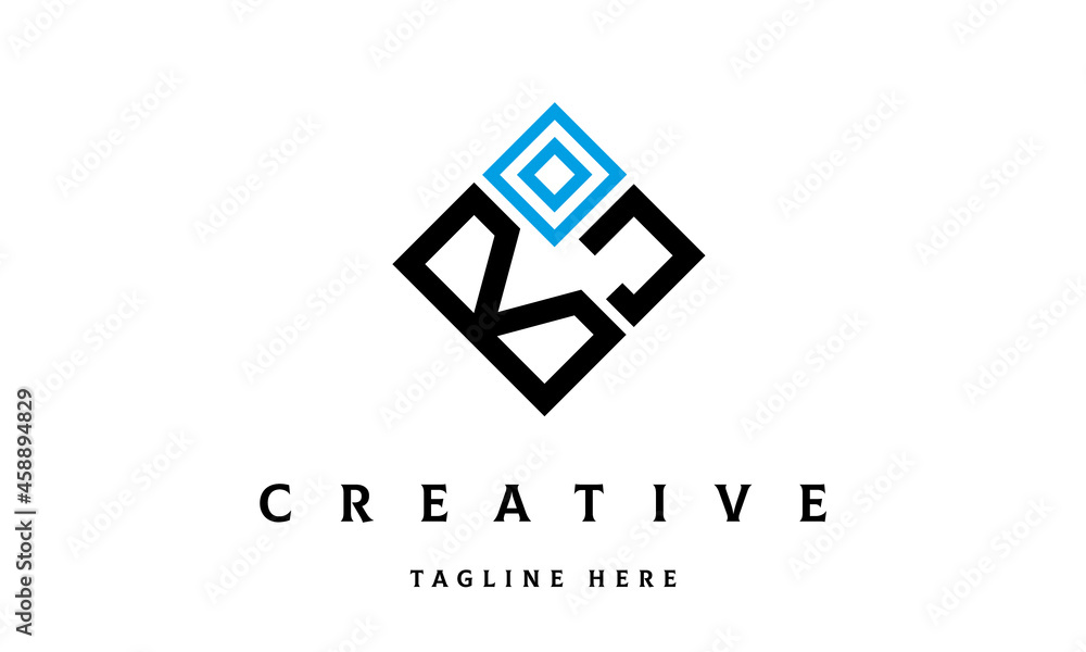 BJ square two latter logo vector BJ square two latter logo vector