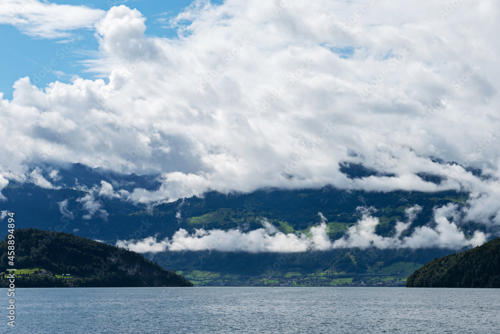 Landscape with Lake Lucerne and Alps, Switzerland