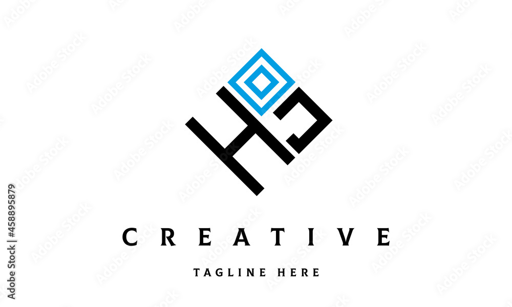 HJ square two latter logo vector HJ square two latter logo vector