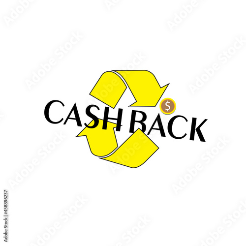 Cash back service logo template. Credit card and money vector design. Money refund logotype