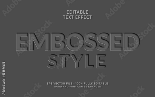 EMBOSSED STYLE editable text effect