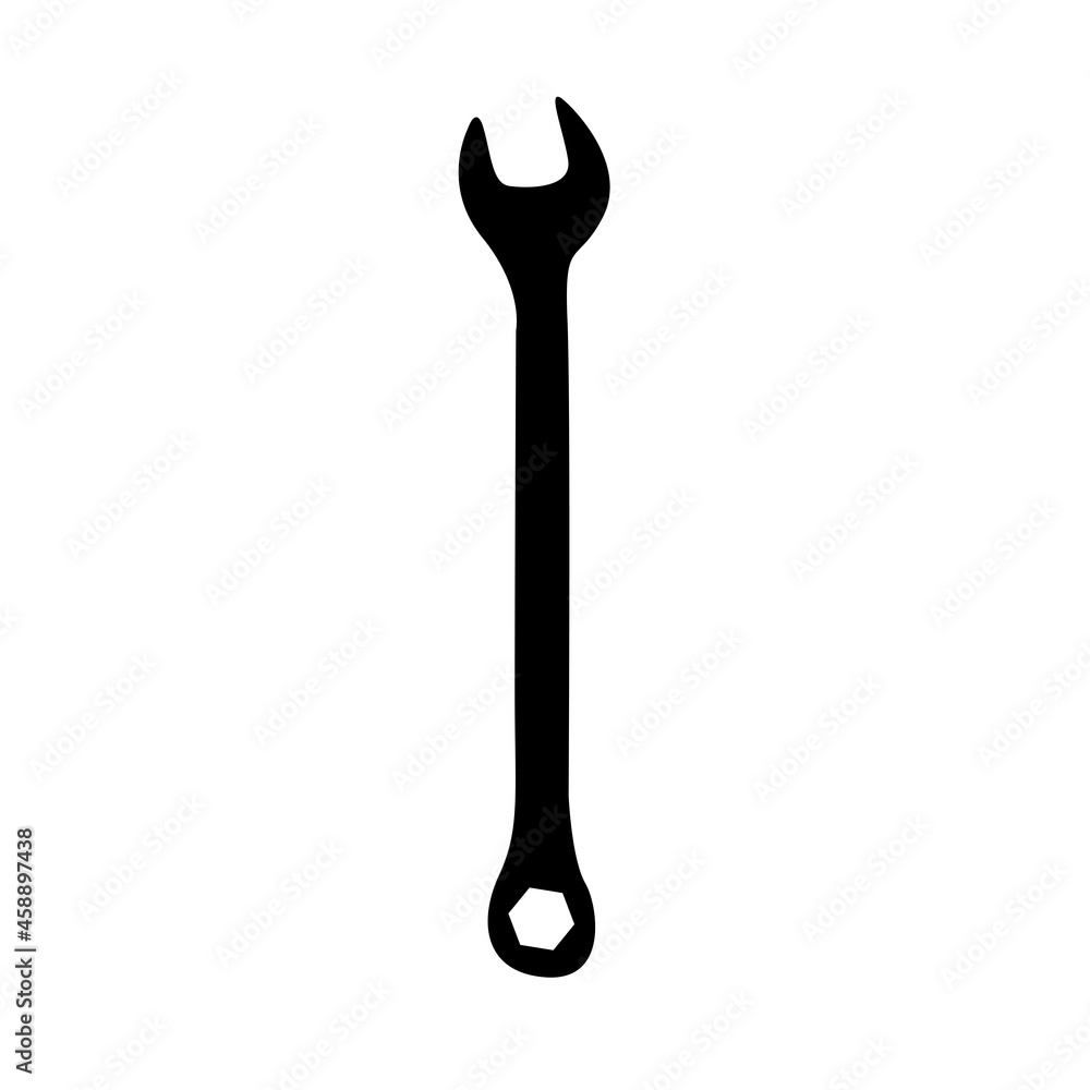 Wrench vector isolated on white background. Wrench vector isolated on white background.