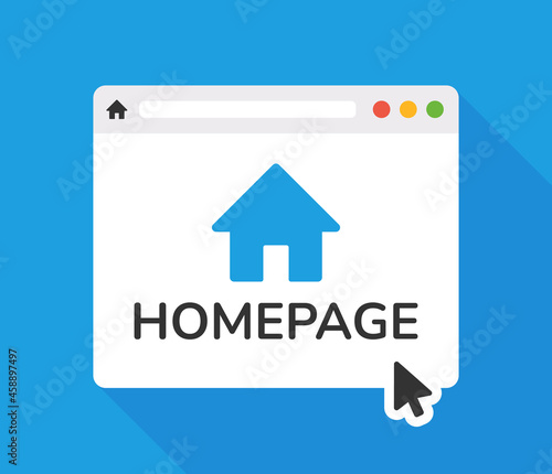 Homepage on web browser icon.