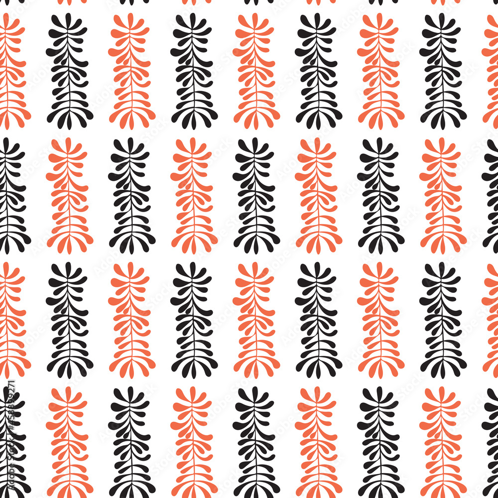 Seamless pattern with abctract leaves. Floral print. Seamless pattern with abctract leaves. Floral print.