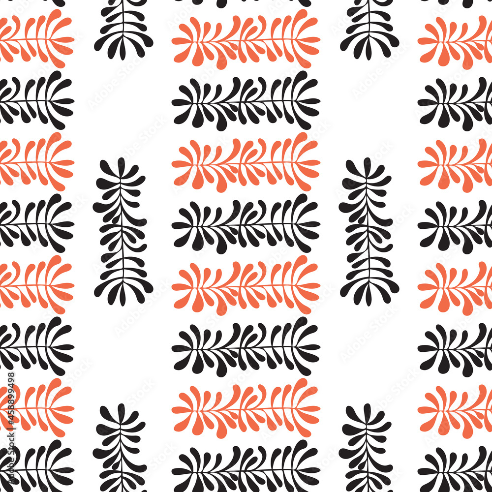 Seamless pattern with abctract leaves. Floral print. Seamless pattern with abctract leaves. Floral print.