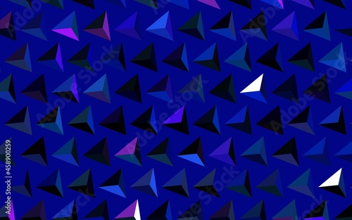 Dark Pink, Blue vector template with crystals, triangles.