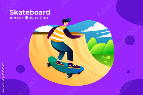 Skateboard - Sport Activity Illustration