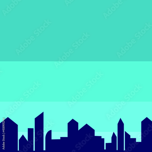 City shadow minimal concept background. Vector illustration