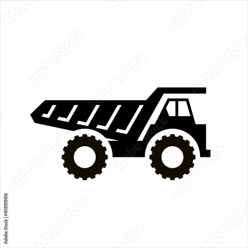 Dump truck tipper silhouette logo icon