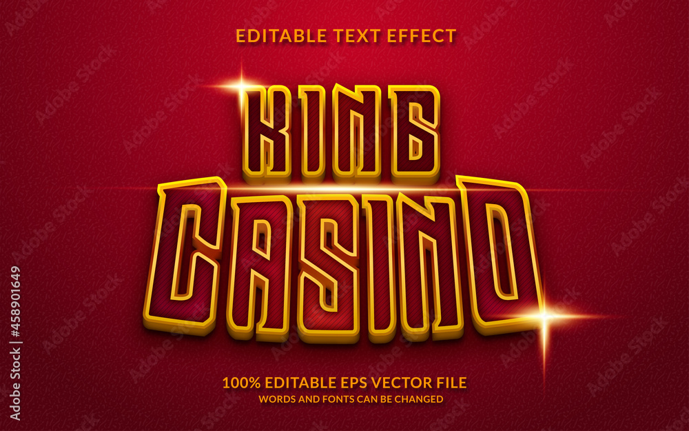KING CASINO editable text effect
