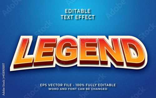 LEGEND editable text effect