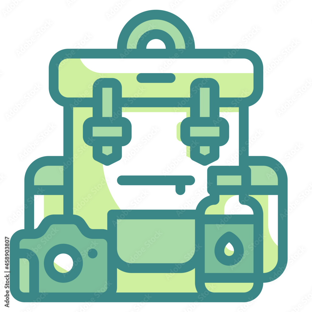backpack blue line icon backpack blue line icon