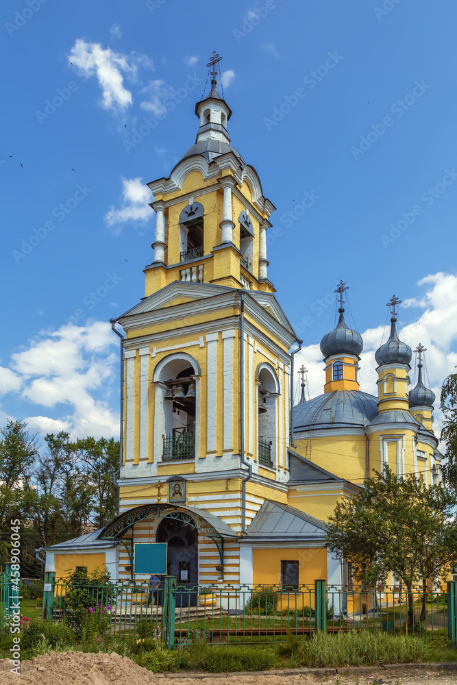 Obraz premium Temple of Elijah the Prophet, Staritsa, Russia