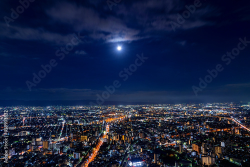 [大阪府]あべのハルカスからの大阪市街の夜景