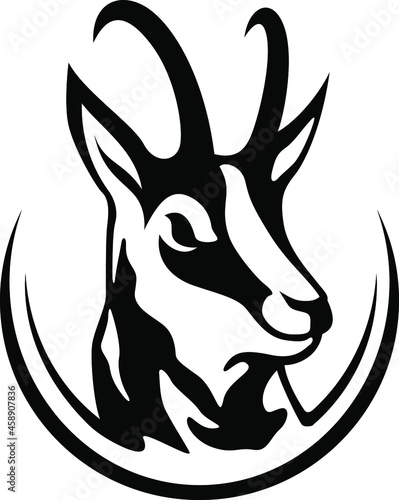 Head of Chamois Buck (Mountain Goat) Logo photo