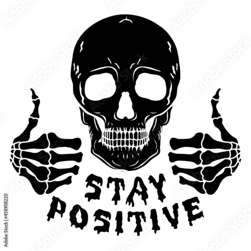 Stay Positive Skull Design Collection Set