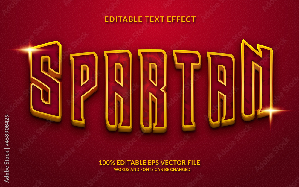 SPARTAN text effect - Editable text effect