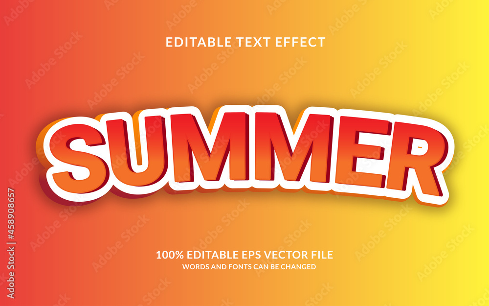 Summer editable text style effect Summer editable text style effect