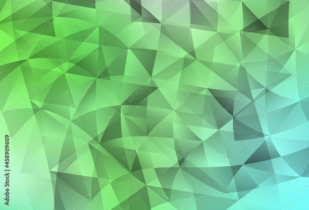 Light Green vector background with triangles.