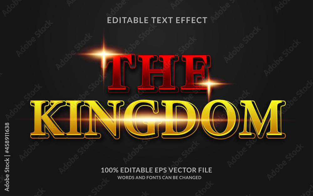 THE KINGDOM editable text effect