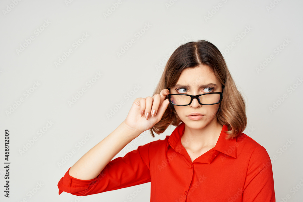 woman posing office work Lifestyle isolated background woman posing office work Lifestyle isolated background