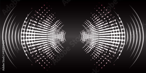 Sound waves oscillating dark light
