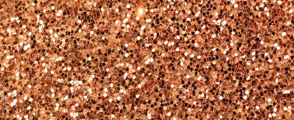 Brown glitter texture, banner macro photo, high detailed surface. Close-up to sandpapper, abstract glitter lights for holiday celebration, new year and christmas. Glowing effect concept Brown glitter texture, banner macro photo, high detailed surface. Close-up to sandpapper, abstract glitter lights for holiday celebration, new year and christmas. Glowing effect concept