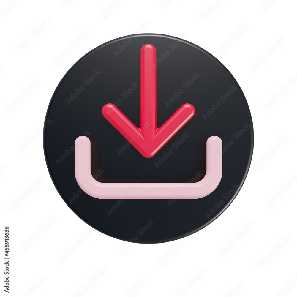 3d info download icon isolated on white background. Documents saver symbol. 3d render illustration 3d info download icon isolated on white background. Documents saver symbol. 3d render illustration