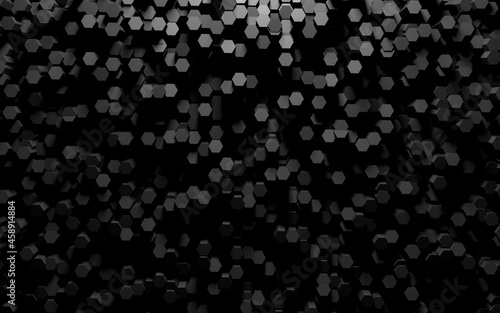 3d illustration hexagons , abstract background illustration