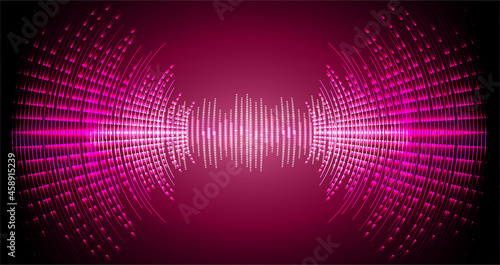 Sound waves oscillating dark light
