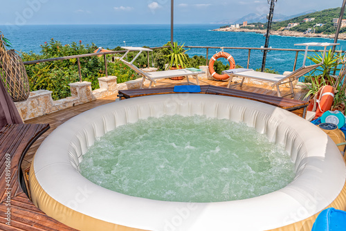 Hot Tub at a Luxury Resort at sea. 