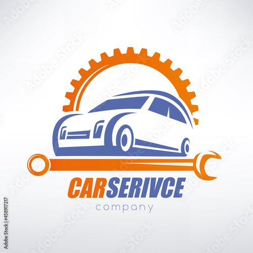 car service, auto service stylized vector symbol, design elements for logo template