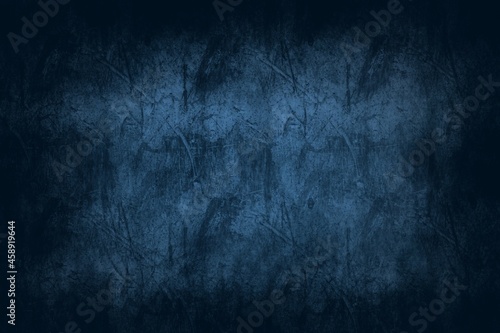 grunge blue background, old wall