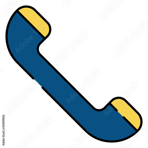 A flat design icon of receiver