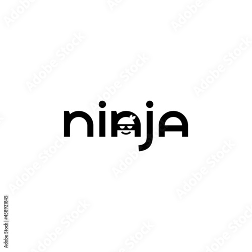 Ninja wordmark, creative logo design.