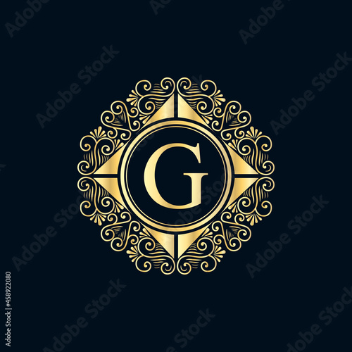 Vintage ornamental vector with floral ornament Suitable for whiskey, liquor, beer, brewery, wine, barber shop, coffee shop, tattoo studio, salon, boutique, hotel, shop signage engraving illustration