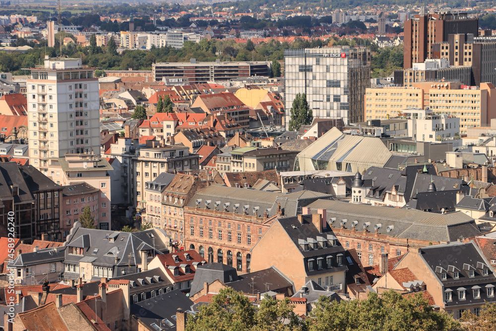 Straßburg; Blick vom Münster zum Place Kleber