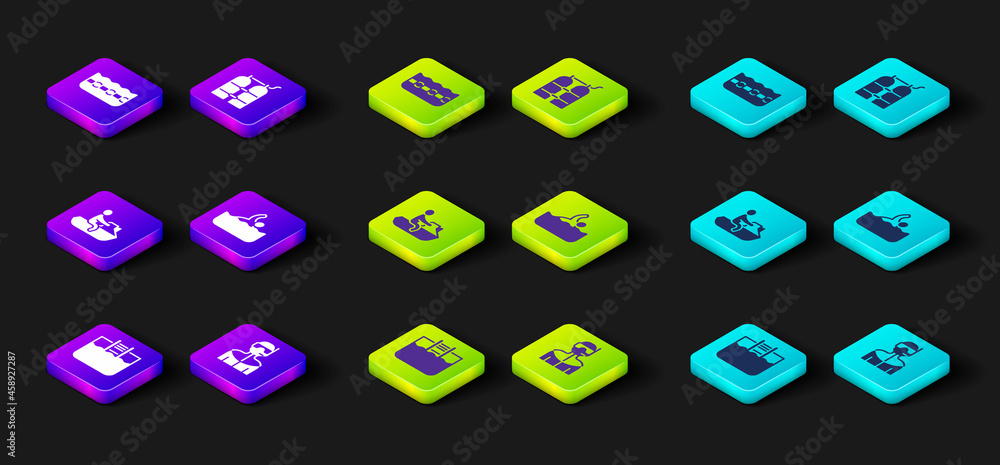 Set Swimming pool with ladder, Wetsuit for scuba diving, Jet ski, Swimmer, Aqualung and icon. Vector Set Swimming pool with ladder, Wetsuit for scuba diving, Jet ski, Swimmer, Aqualung and icon. Vector