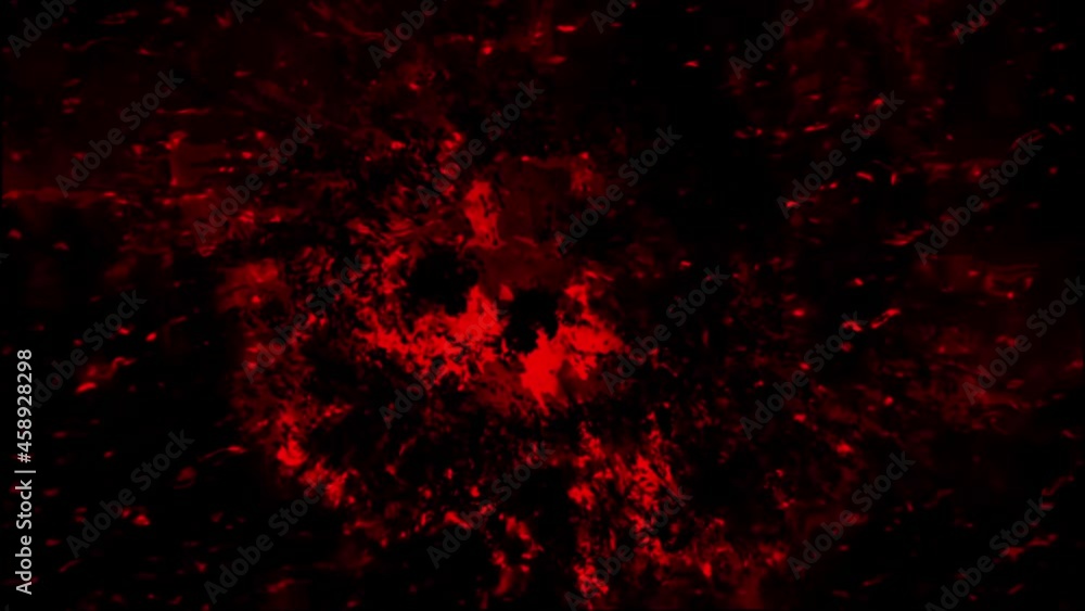 Scary neon skull 2d animation. Horror fantasy video clip. Creepy Halloween. Evil night demon. Cruel ghost face. Spooky animated movie. Debris and dots. Angry hellish thing. Red and black background. Scary neon skull 2d animation. Horror fantasy video clip. Creepy Halloween. Evil night demon. Cruel ghost face. Spooky animated movie. Debris and dots. Angry hellish thing. Red and black background.
