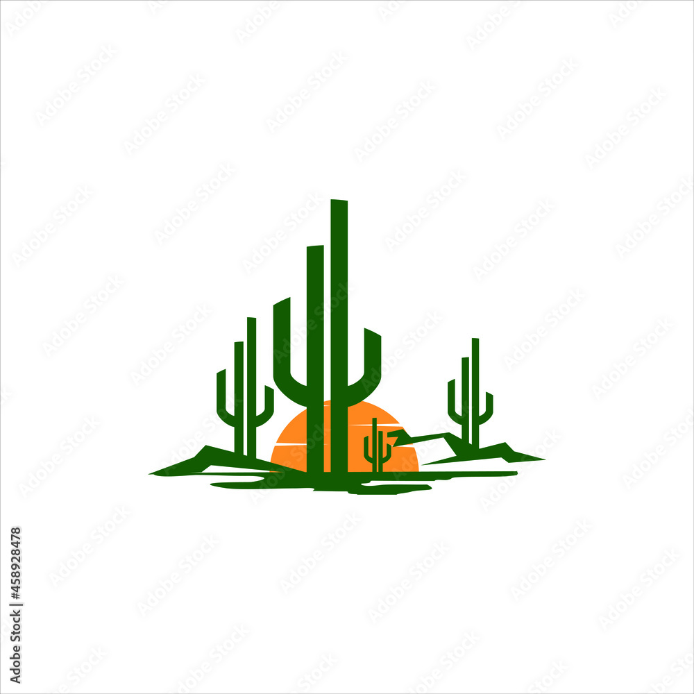 Nature Cactus Environment Dessert Desert Graphic Design Illustration - obrazy, fototapety, plakaty 