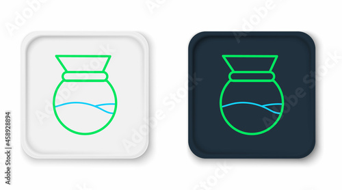 Line Pour over coffee maker icon isolated on white background. Alternative methods of brewing coffee. Coffee culture. Colorful outline concept. Vector