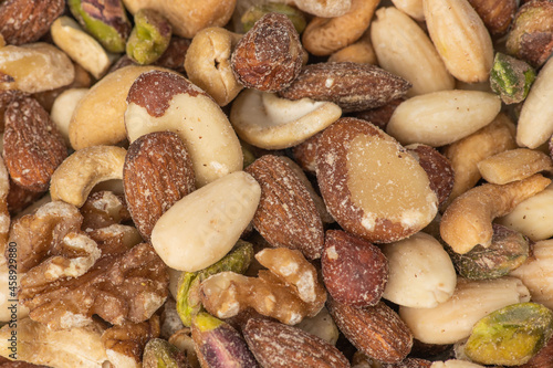 Mixed nuts full frame background image