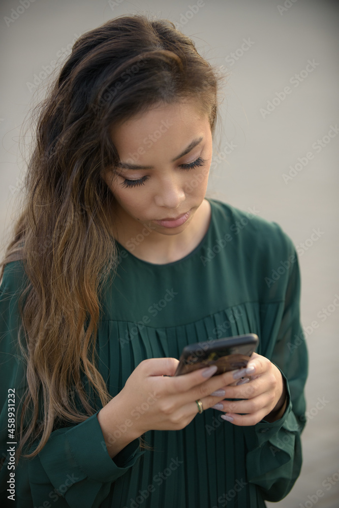 Young woman with mobile phone Young woman with mobile phone