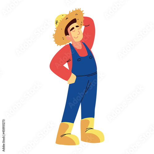 farmer with hat