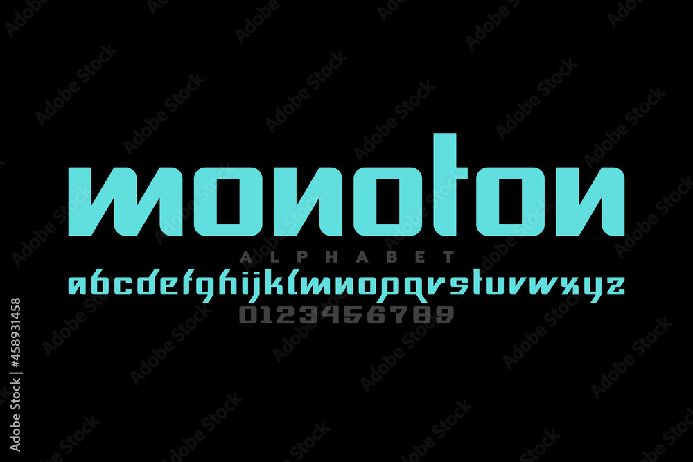 Modern lowercase style font design, alphabet letters and numbers vector illustration Modern lowercase style font design, alphabet letters and numbers vector illustration