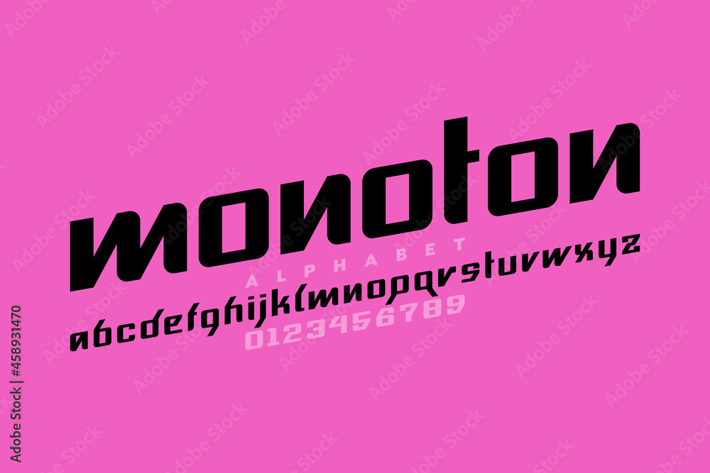 Modern lowercase style font design, alphabet letters and numbers vector illustration Modern lowercase style font design, alphabet letters and numbers vector illustration