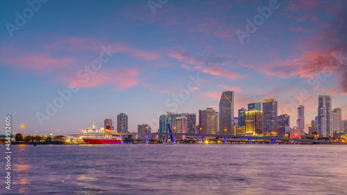Miami city skyline cityscape of Florida © f11photo