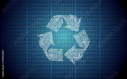 recycling icon for electronic devices - e-waste